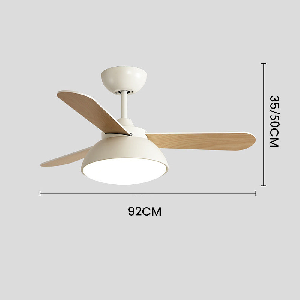 Nordic Modern Simple Flush Ceiling Fan With LED Lighting