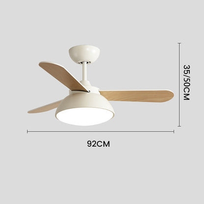 Nordic Modern Simple Flush Ceiling Fan With LED Lighting
