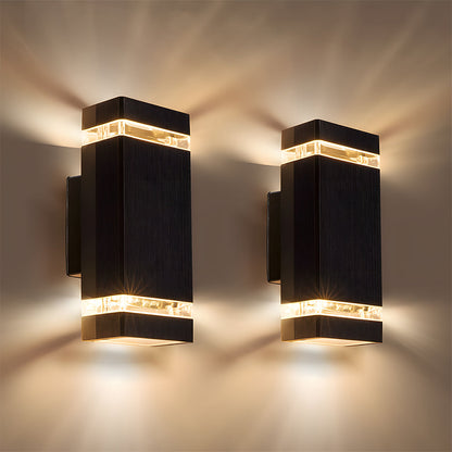 Modern IP65 Black Up Down Outdoor Wall Light