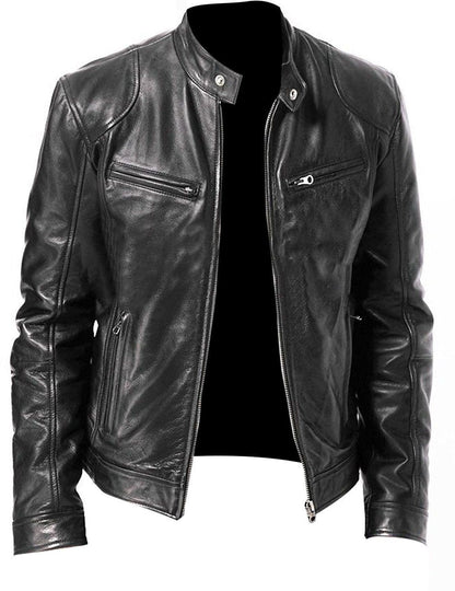 Heren Leren Jas - Tijdloze Stijl met Moderne Touch