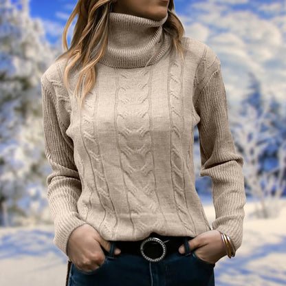 Damen Rollkragenpullover – lockere Passform für Herbst und Winter