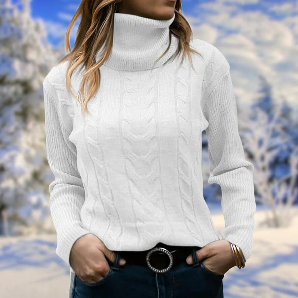 Damen Rollkragenpullover – lockere Passform für Herbst und Winter