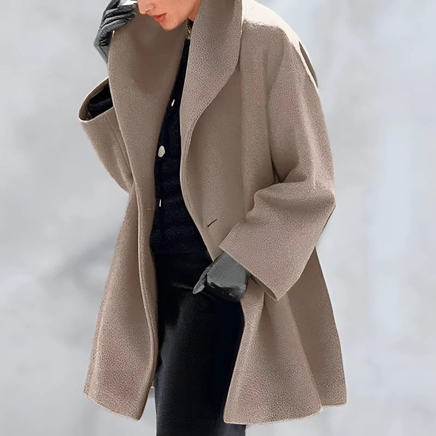 Modieuze Dames Winterjas met Capuchon – Warme Oversized Mantel