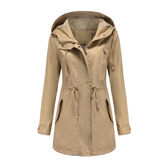 Dames Elegante Waterdichte Regenjas voor Buitenactiviteiten