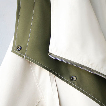 Oversized Damenjacke mit Kapuze – Zweifarbig & Geschichtet