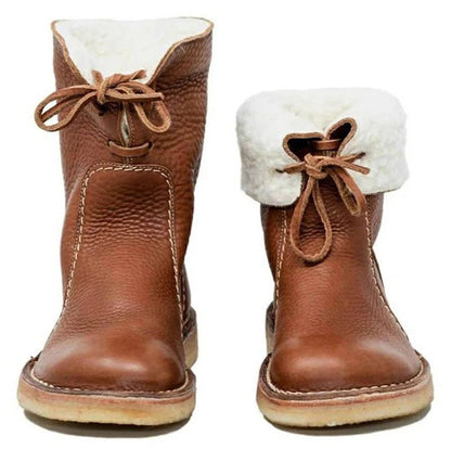 Wasserdichte Winterstiefel mit Wollfutter – Komfort & Stil für kalte Tage