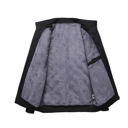 Heren Gewatteerde Jas met Fleece Voering - Warm en Comfortabel