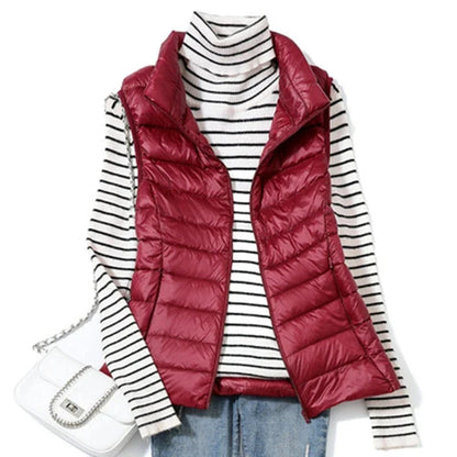 Dames Kleurrijke Puffer Bodywarmers - Lichtgewicht voor Lente en Herfst