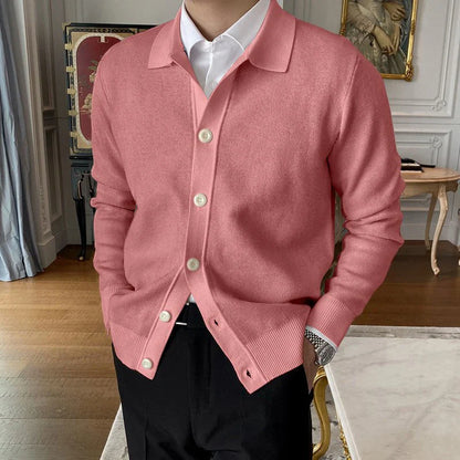 Heren Casual Cardigan – Button-Up met Klassieke Kraag – Comfortabel en Stijlvol