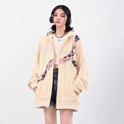 Oversized Dames Hoodie met Print | Comfortabele Streetwear Sweater