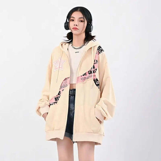 Oversized Dames Hoodie met Print | Comfortabele Streetwear Sweater
