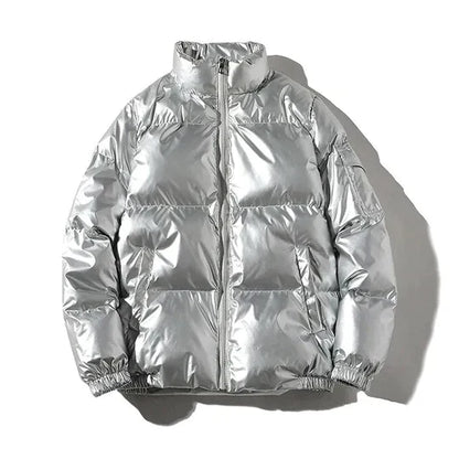 Winddichte Metallic Winterjas voor Heren | Pufferjack