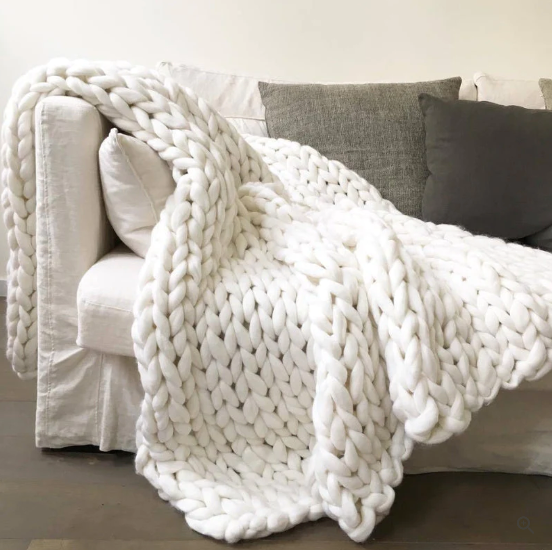 Handgebreide Merinowol Deken – Luxe Warmte & Ambachtelijke Charme