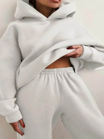 Dames Joggingpak met Hoodie en Lange Mouwen – Casual & Comfortabel