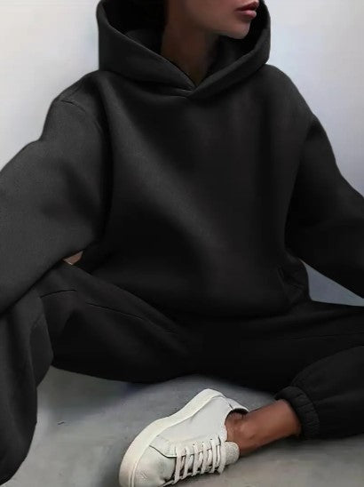 Dames Joggingpak met Hoodie en Lange Mouwen – Casual & Comfortabel