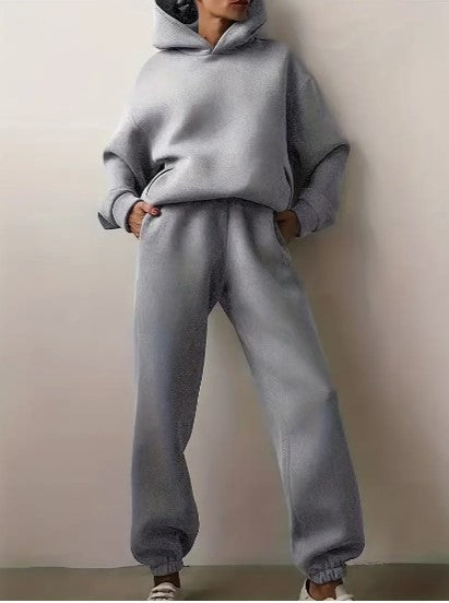 Dames Joggingpak met Hoodie en Lange Mouwen – Casual & Comfortabel