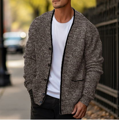 Heren Gebreid Vest – Warme Cardigan voor Herfst en Winter