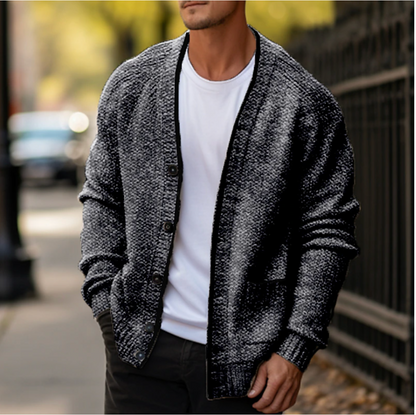 Heren Gebreid Vest – Warme Cardigan voor Herfst en Winter