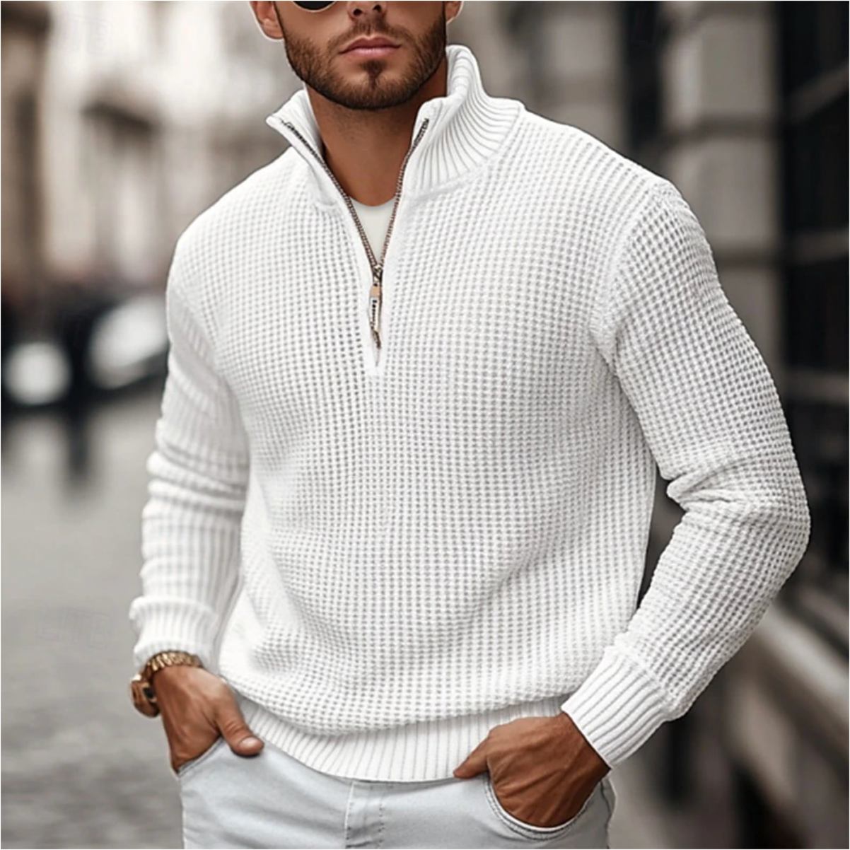 Heren Sweater met Rits – Lichtgewicht & Comfortabel