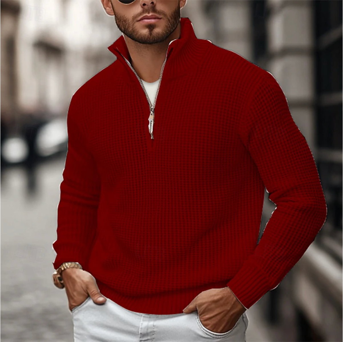 Heren Sweater met Rits – Lichtgewicht & Comfortabel