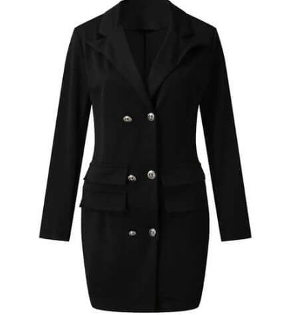 Damen Blazerkleid mit Doppelter Knopfreihe – Elegant und Geschäftlich