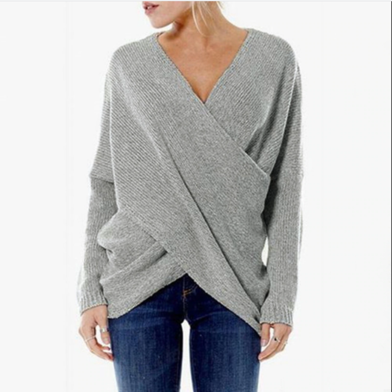 Elegante Damestrui van Kasjmier met Criss-Cross Detail – Herfst/Winter