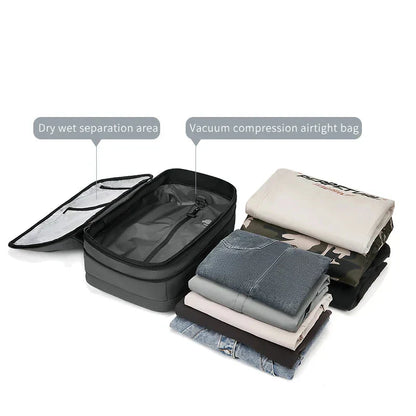 Anti-Diefstal Rugzak – 60L Reisrugzak met Vacuum Compressie