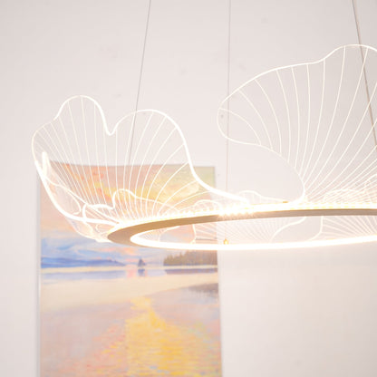Sea Hanglamp – Bladvormige Plafondlamp met Gouden Afwerking en Geïntegreerde LED