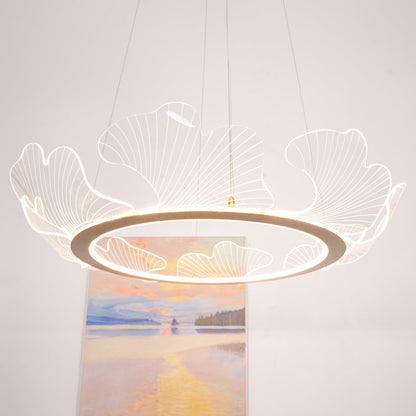 Sea Hanglamp – Bladvormige Plafondlamp met Gouden Afwerking en Geïntegreerde LED