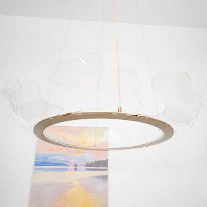 Sea Hanglamp – Bladvormige Plafondlamp met Gouden Afwerking en Geïntegreerde LED