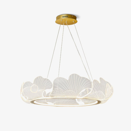 Sea Hanglamp – Bladvormige Plafondlamp met Gouden Afwerking en Geïntegreerde LED