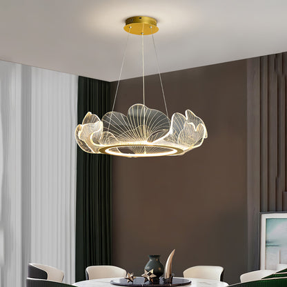 Sea Hanglamp – Bladvormige Plafondlamp met Gouden Afwerking en Geïntegreerde LED