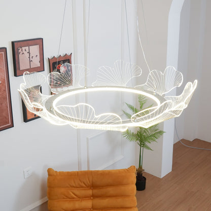 Sea Hanglamp – Bladvormige Plafondlamp met Gouden Afwerking en Geïntegreerde LED