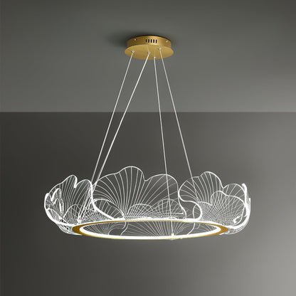 Sea Hanglamp – Bladvormige Plafondlamp met Gouden Afwerking en Geïntegreerde LED