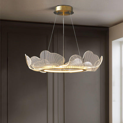 Sea Hanglamp – Bladvormige Plafondlamp met Gouden Afwerking en Geïntegreerde LED