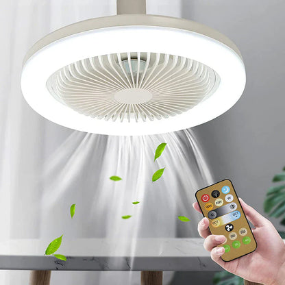 Deckenventilator mit Licht – Passt in jede Lampenfassung + Fernbedienung