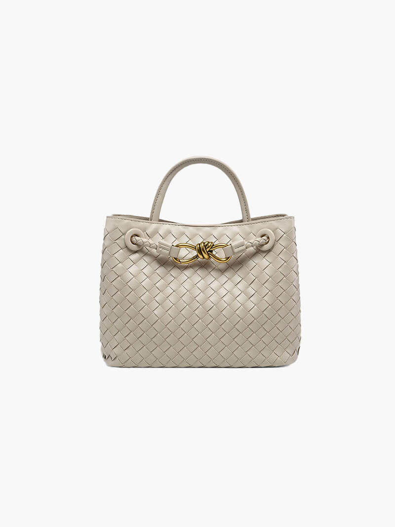 Geweven Vegan Leren Tote – Tijdloze Stijl en Duurzaam Design