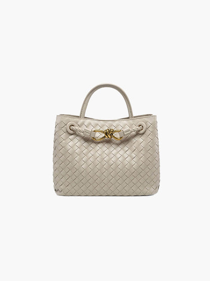 Geweven Vegan Leren Tote – Tijdloze Stijl en Duurzaam Design