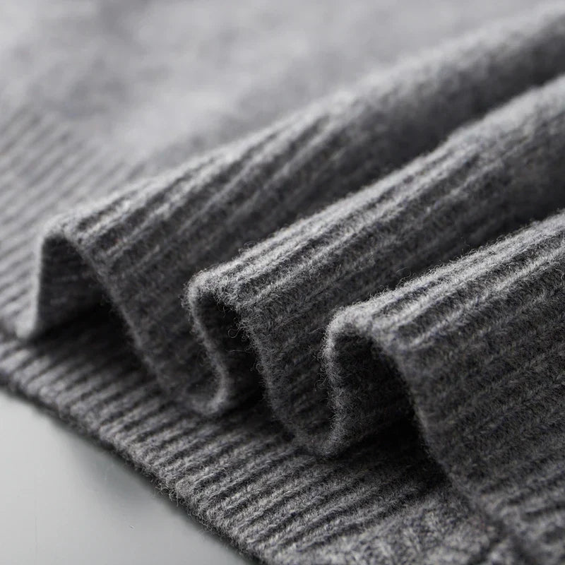 Heren Cashmere Vest met Rits – Warm & Elegant