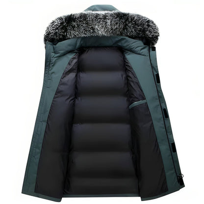 Warme Winterjas met Capuchon en Imitatiebont