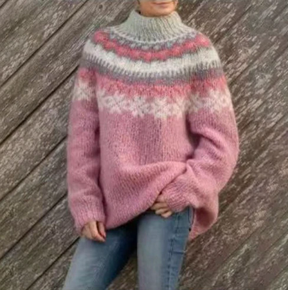 Damen Nordic Pullover Gestrickt