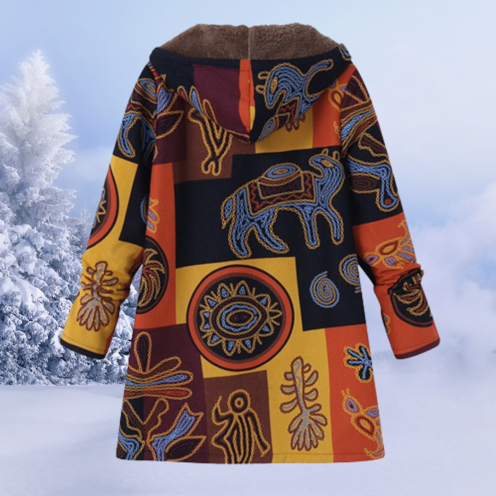 Dames Jas met Opvallende Print – Comfortabel en Stijlvol