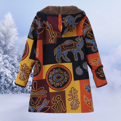 Dames Jas met Opvallende Print – Comfortabel en Stijlvol
