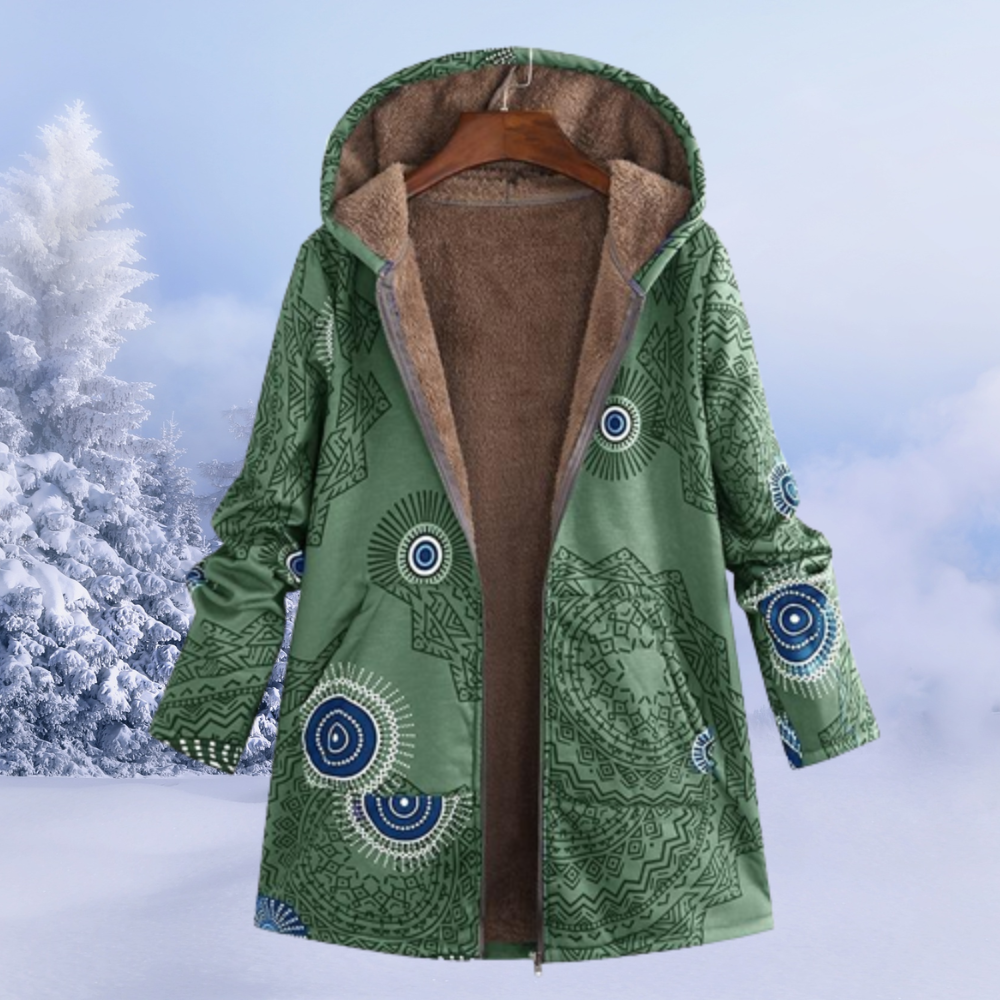 Floral Winter Set Damen – Warmes Kleidungsset mit Blumenmuster