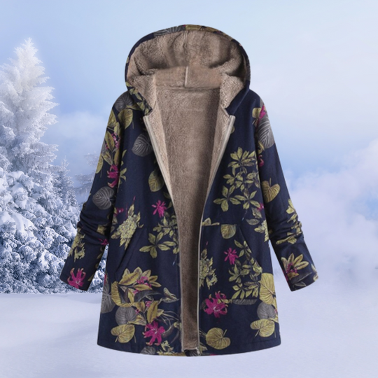 Floral Winter Set Damen – Warmes Kleidungsset mit Blumenmuster