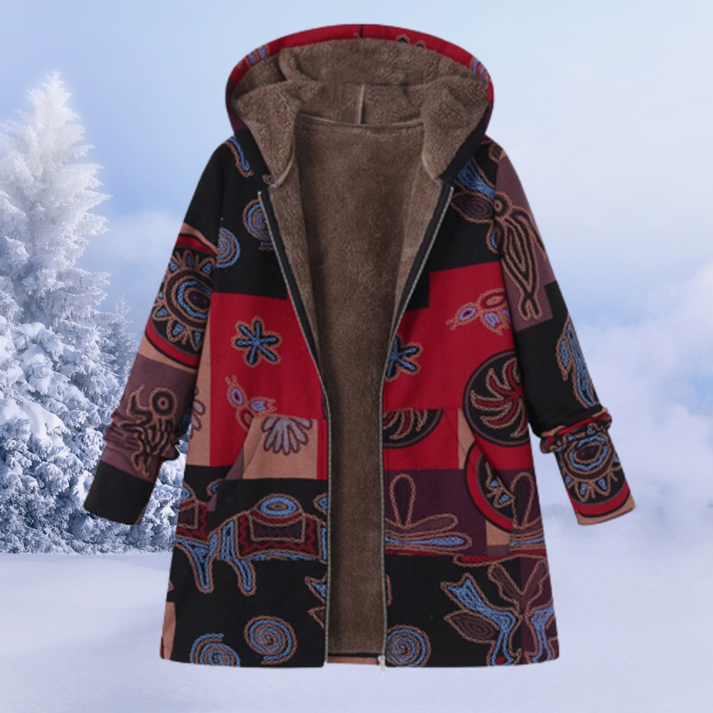 Dames Jas met Opvallende Print – Comfortabel en Stijlvol