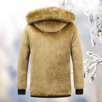 Herren Winterparka mit Pelzkragen – Gefütterte Jacke für extreme Kälte