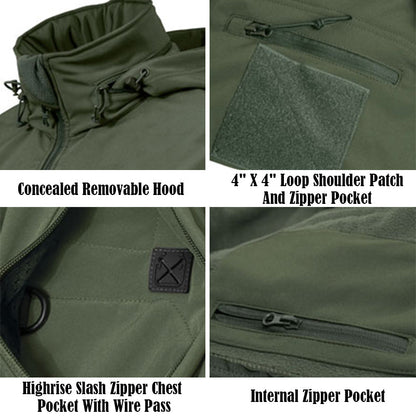 Tactische Softshell Jas voor Heren – Waterdicht & Winddicht Outdoorjack