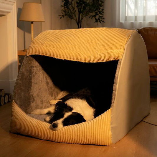 Spacious & Cozy Dog Bed Flannel Plush Durable Design