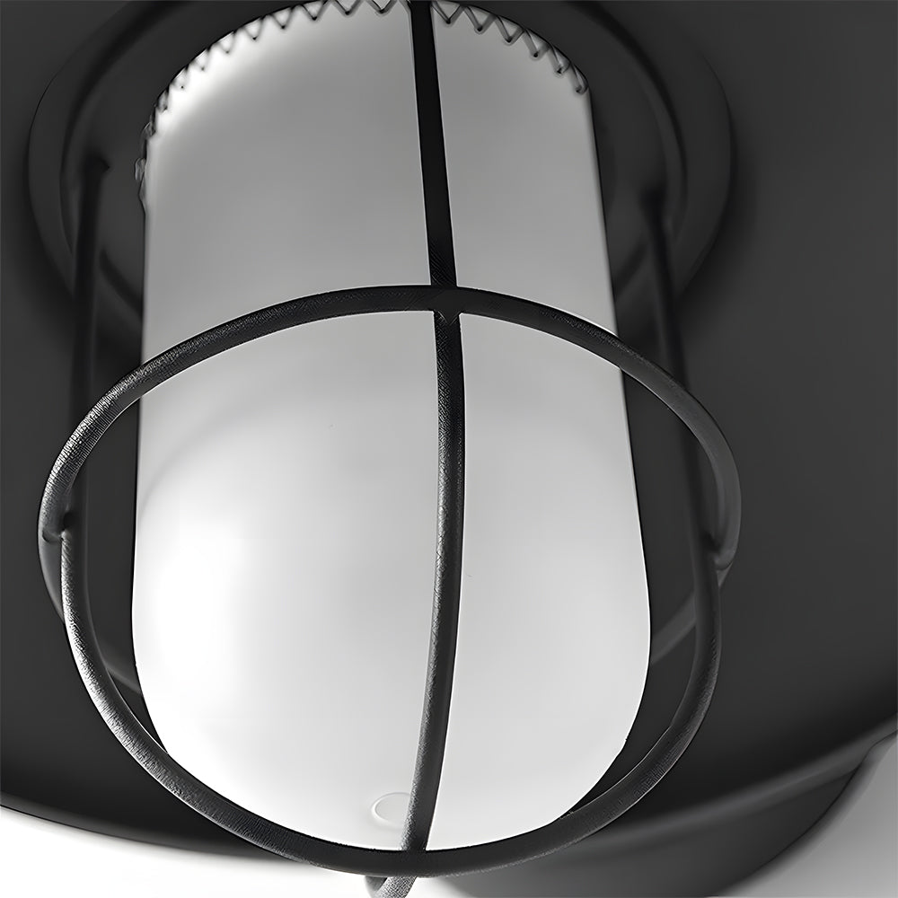 Industrial Outdoor Black Metal Wall Light